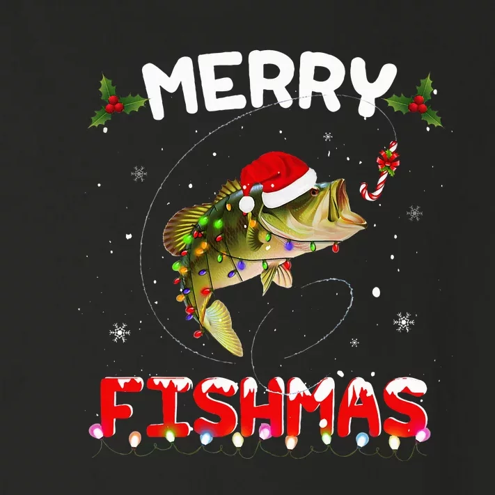 Merry Fishmas Funny Fishing Christmas Pajama Fishers Toddler Long Sleeve Shirt