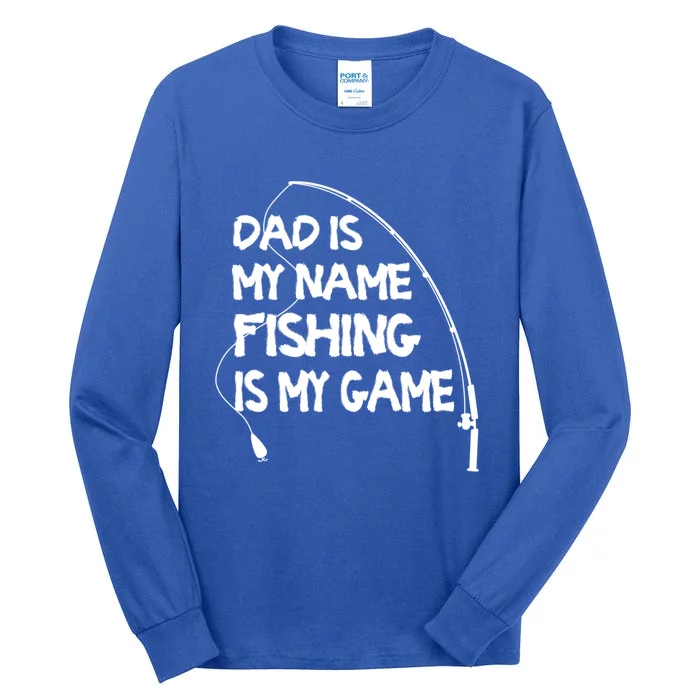 Matching Family Fishing Dad Fisher Funny Gift Tall Long Sleeve T-Shirt