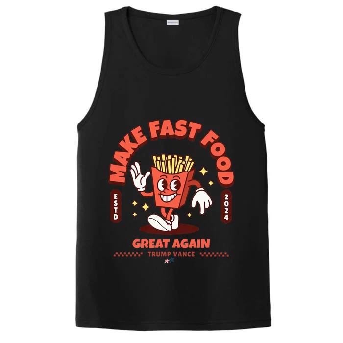 Make Fast Food Great Again MagadonaldS Trump Performance Tank