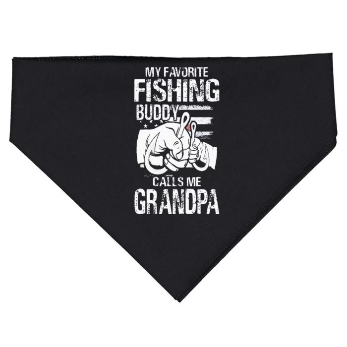 My Favorite Fishing Buddy Calls Me Grandpa USA-Made Doggie Bandana