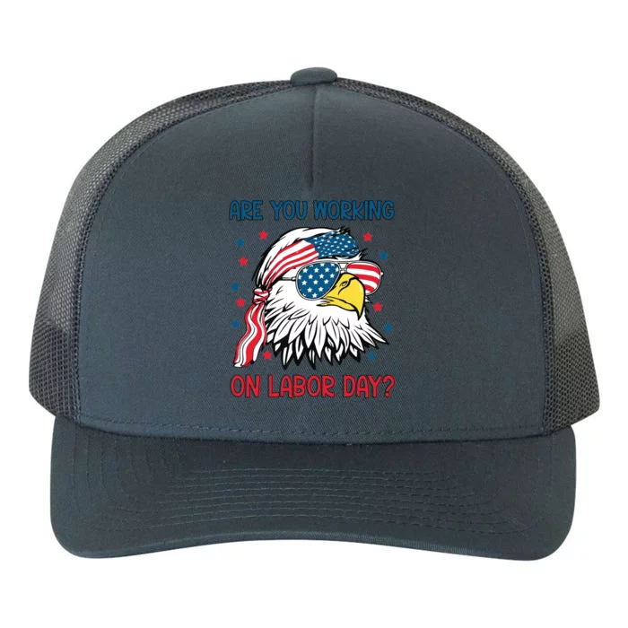 Merica Freedom Funny Eagle Mullet American Labor Day Cute Gift Yupoong Adult 5-Panel Trucker Hat