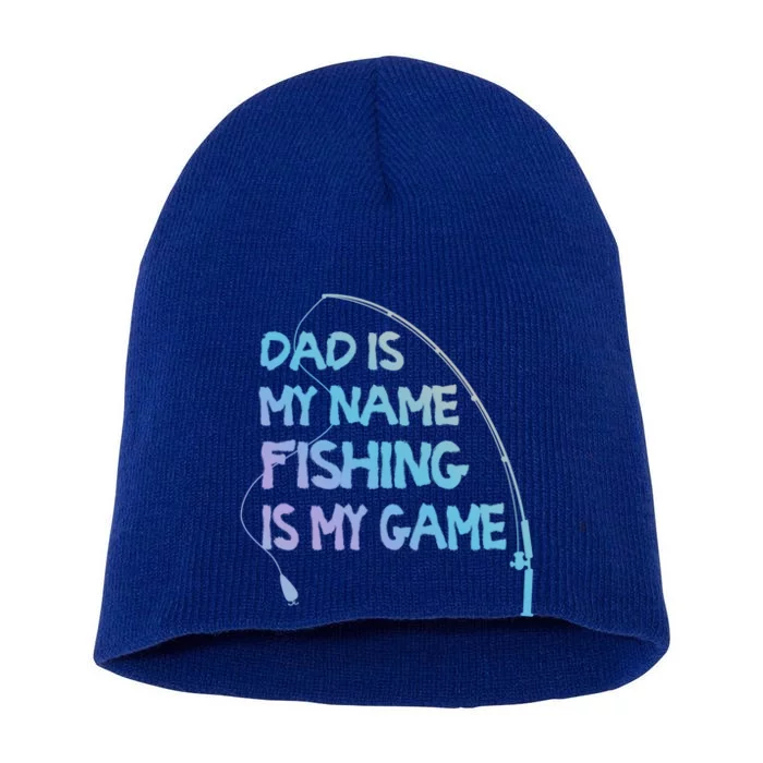 Matching Family Fishing Dad Fisher Gift Short Acrylic Beanie