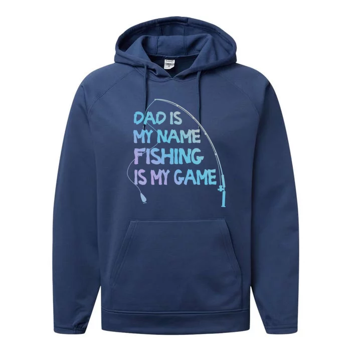 Matching Family Fishing Dad Fisher Gift Performance Fleece Hoodie