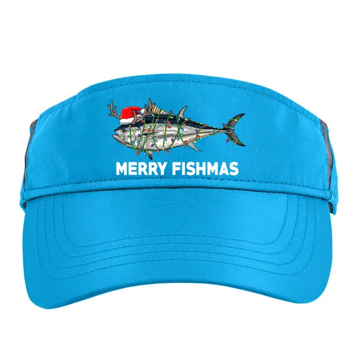 Merry Fishmas Funny Fish Fishing Fisherman Christmas Xmas Adult Drive Performance Visor