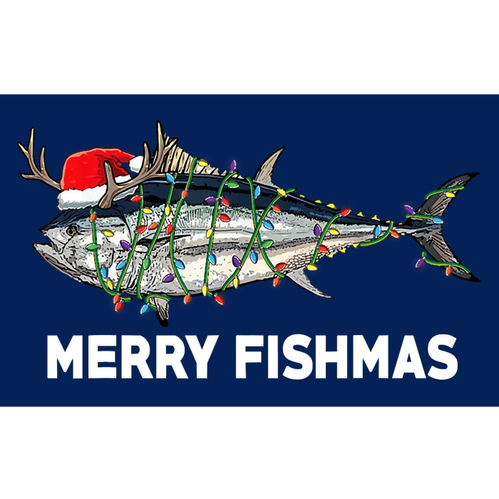 Merry Fishmas Funny Fish Fishing Fisherman Christmas Xmas Bumper Sticker