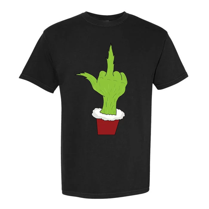 Middle Finger Funny Holiday Garment-Dyed Heavyweight T-Shirt