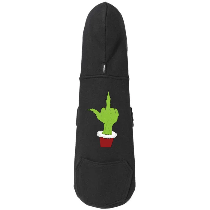 Middle Finger Funny Holiday Doggie 3-End Fleece Hoodie