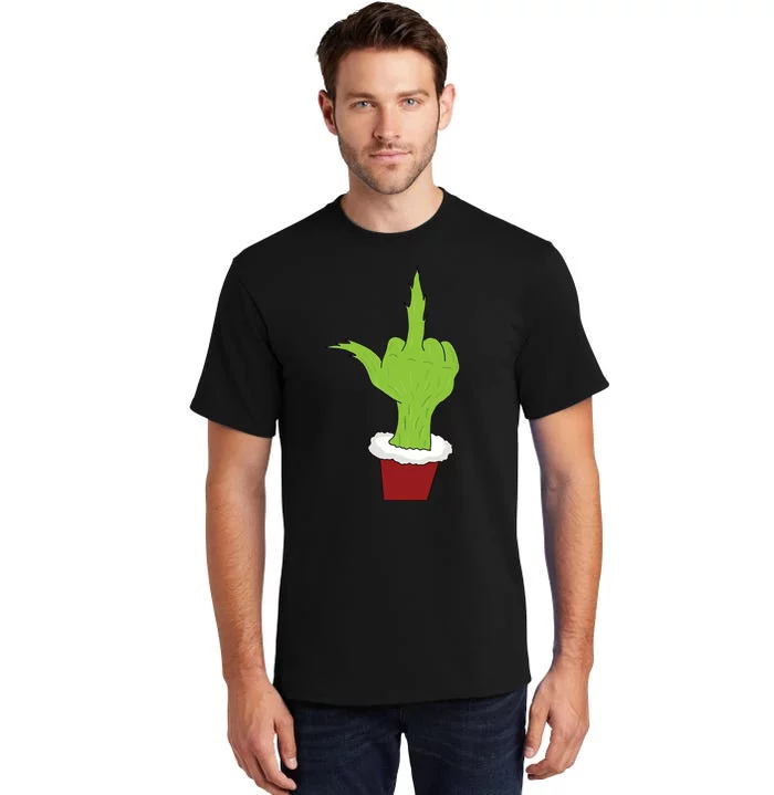 Middle Finger Funny Holiday Tall T-Shirt