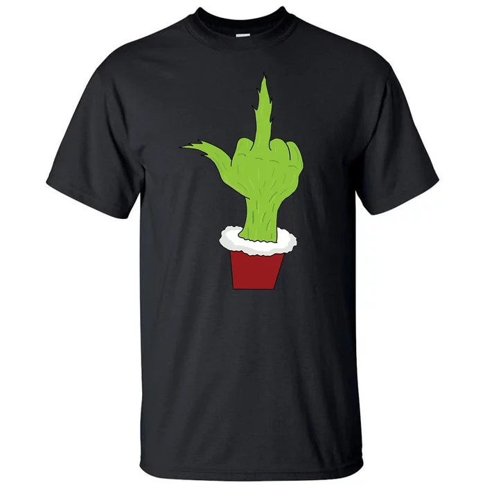 Middle Finger Funny Holiday Tall T-Shirt