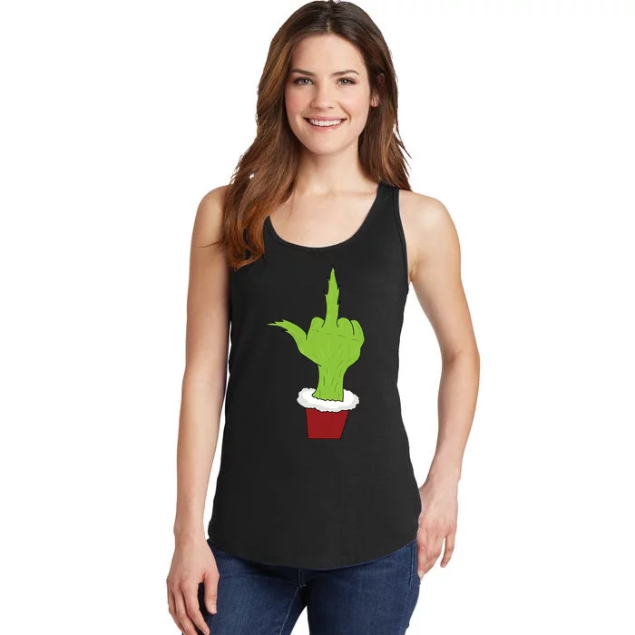 Middle Finger Funny Holiday Ladies Essential Tank