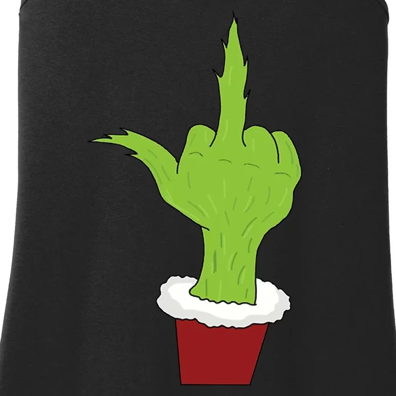 Middle Finger Funny Holiday Ladies Essential Tank