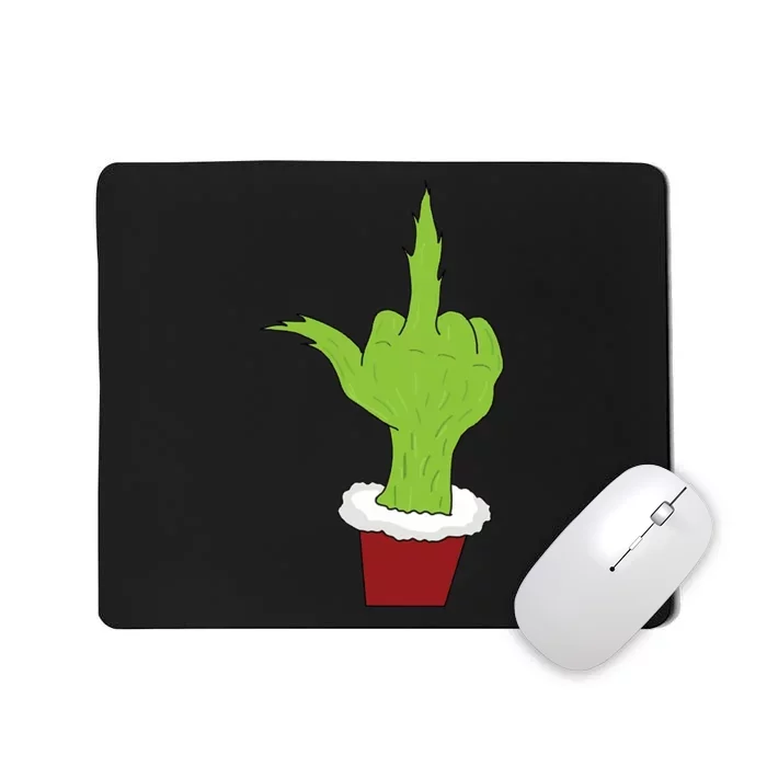 Middle Finger Funny Holiday Mousepad