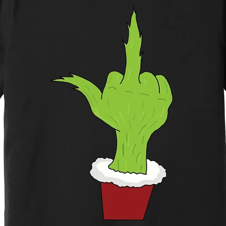 Middle Finger Funny Holiday Premium T-Shirt