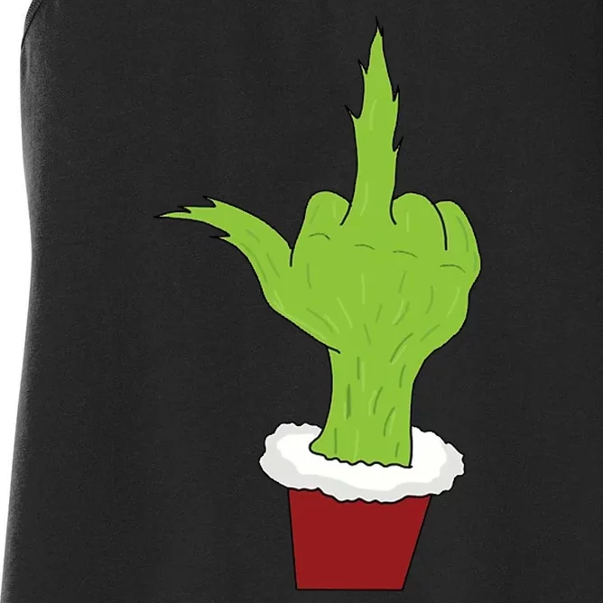 Middle Finger Funny Holiday Women's Racerback Tank