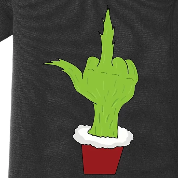 Middle Finger Funny Holiday Baby Bodysuit