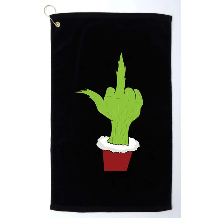 Middle Finger Funny Holiday Platinum Collection Golf Towel