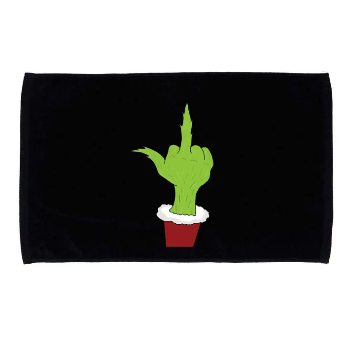 Middle Finger Funny Holiday Microfiber Hand Towel