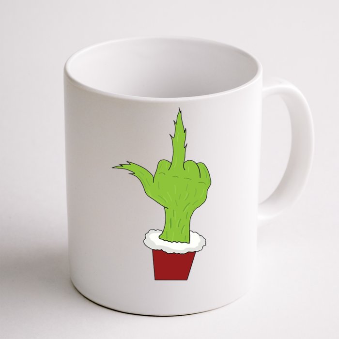 Middle Finger Funny Holiday Front & Back Coffee Mug