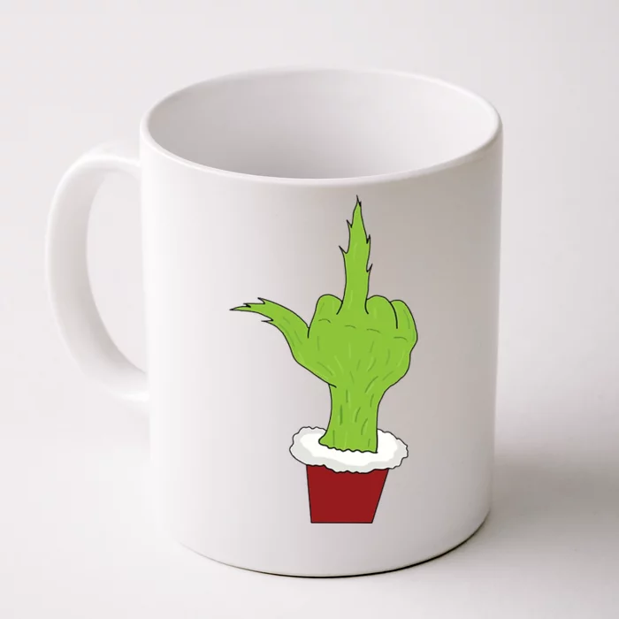 Middle Finger Funny Holiday Front & Back Coffee Mug