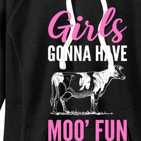 Moo Fun Farmhands Cool Gift Women's Fleece Hoodie