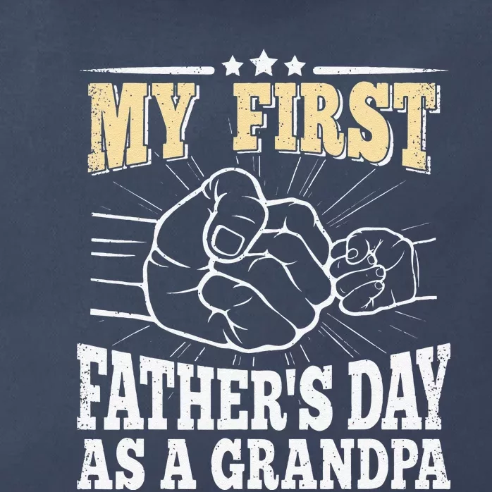 My First Fathers Day As A Grandpa Grandfather Fathers Day Zip Tote Bag