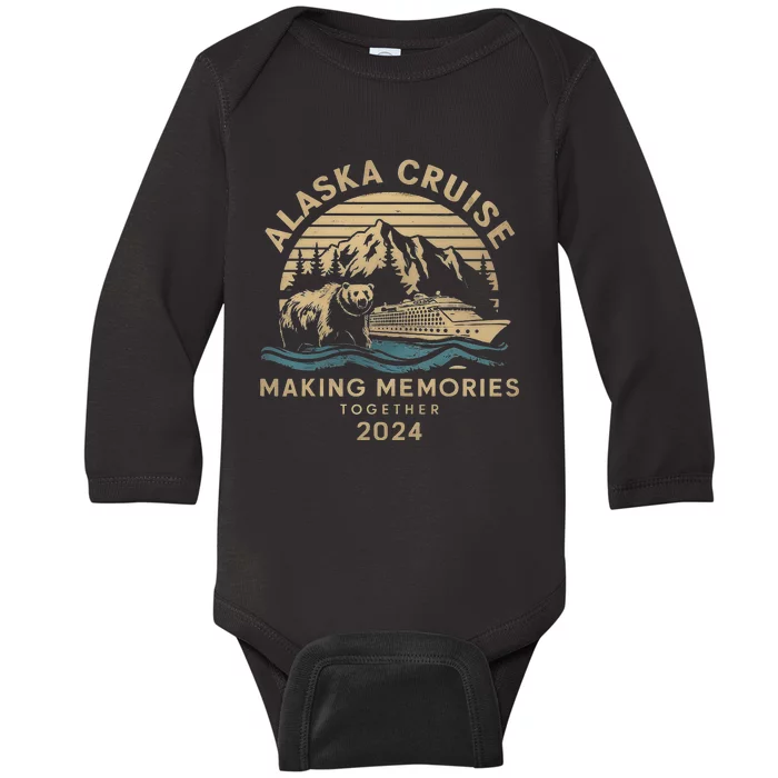 Matching Family Friends And Group Alaska Cruise 2024 Baby Long Sleeve Bodysuit