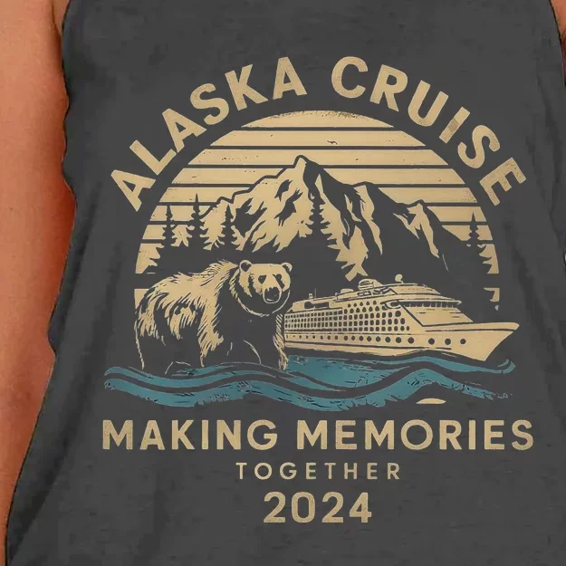 Matching Family Friends And Group Alaska Cruise 2024 Women's Knotted Racerback Tank