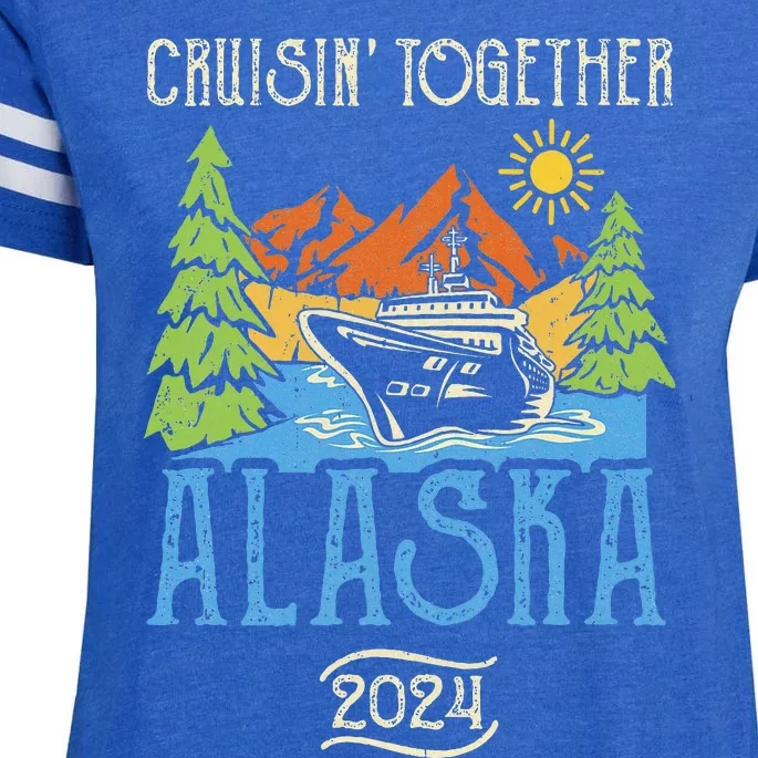 Matching Family Friends Group Alaska Cruise Together 2024 Enza Ladies Jersey Football T-Shirt