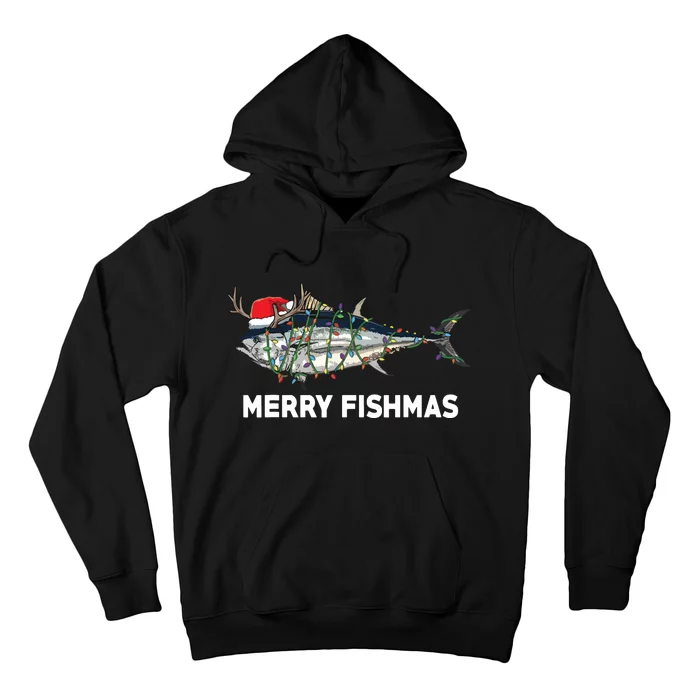 Merry Fishmas Funny Fish Fishing Fisherman Christmas Xmas Hoodie