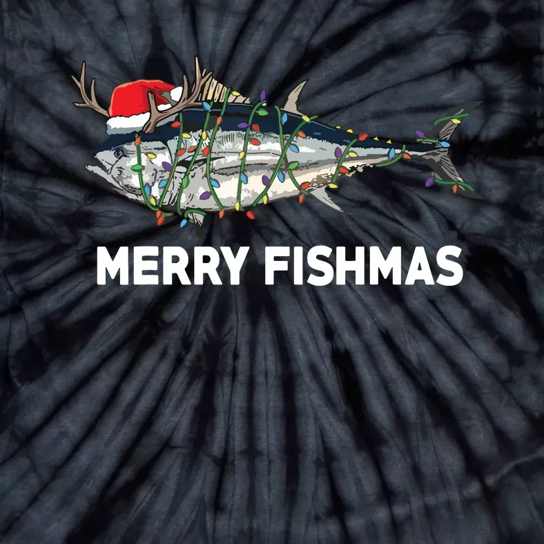 Merry Fishmas Funny Fish Fishing Fisherman Christmas Xmas Tie-Dye T-Shirt