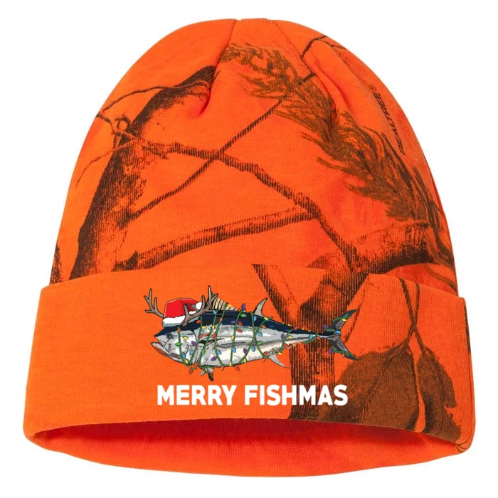 Merry Fishmas Funny Fish Fishing Fisherman Christmas Xmas Kati - 12in Camo Beanie