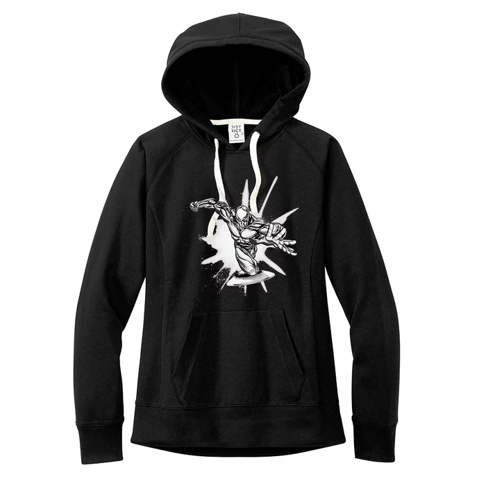 Marvel Fantastic Four Silver Surfer Speed Epic Logo Women's Fleece Hoodie