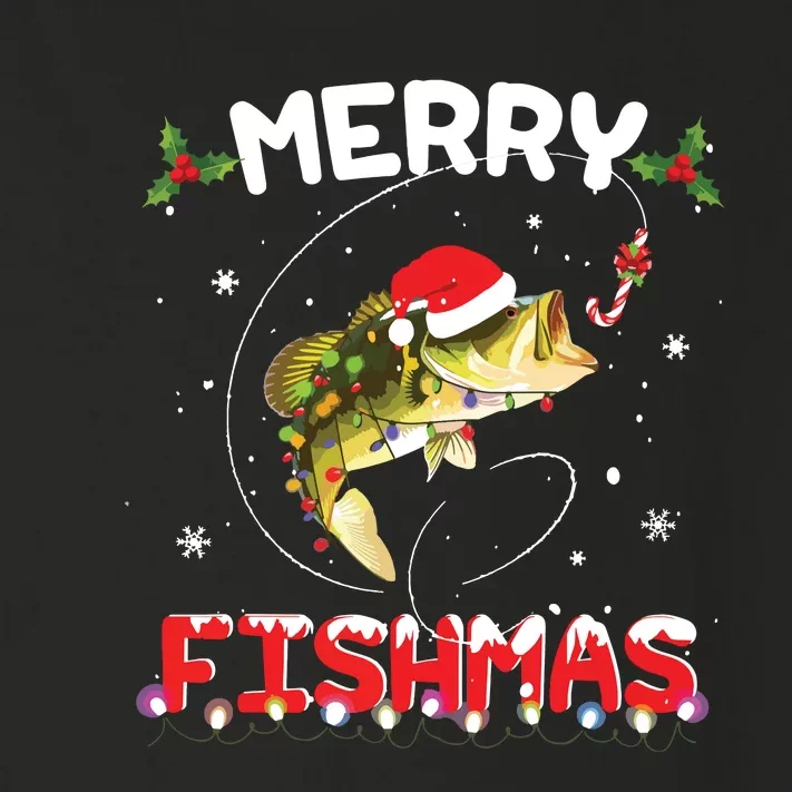 Merry Fishmas Funny Fishing Christmas Pajama Fishers Toddler Long Sleeve Shirt