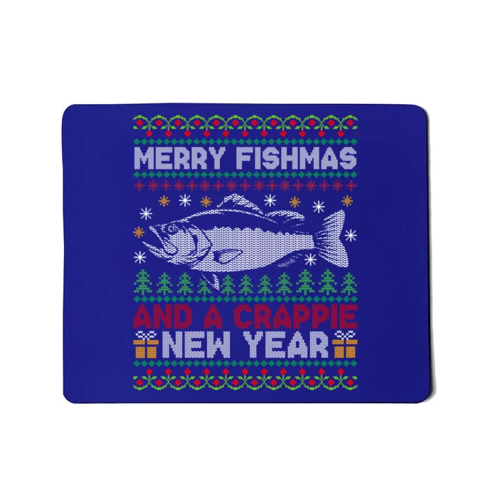 Merry Fishmas Fish Fishing Fisher Ugly Christmas Xmas Gift Mousepad