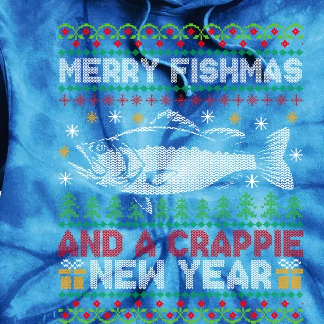 Merry Fishmas Fish Fishing Fisher Ugly Christmas Xmas Gift Tie Dye Hoodie