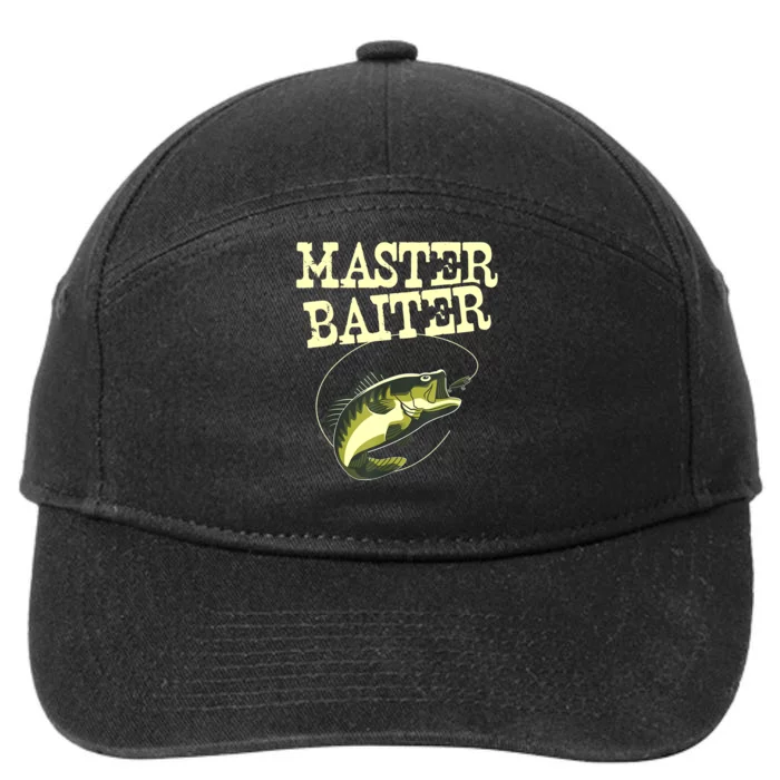 Masterbaiter Funny Fishing Fisherman Fish Master Baiter 7-Panel Snapback Hat