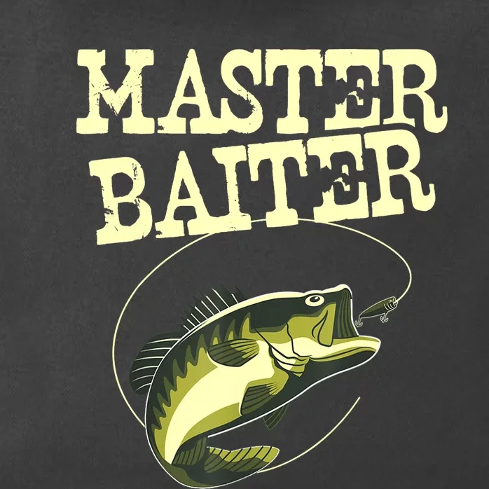 Masterbaiter Funny Fishing Fisherman Fish Master Baiter Zip Tote Bag