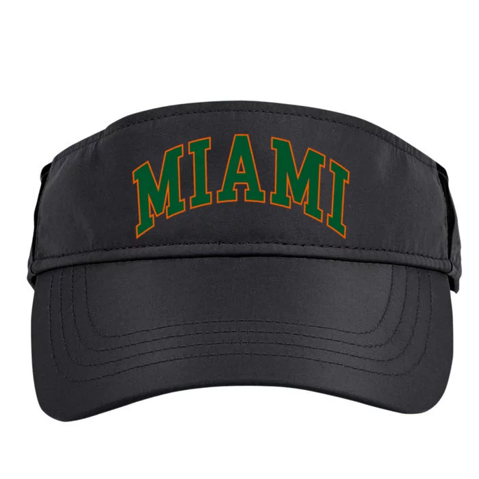 Miami Football Font Adult Drive Performance Visor