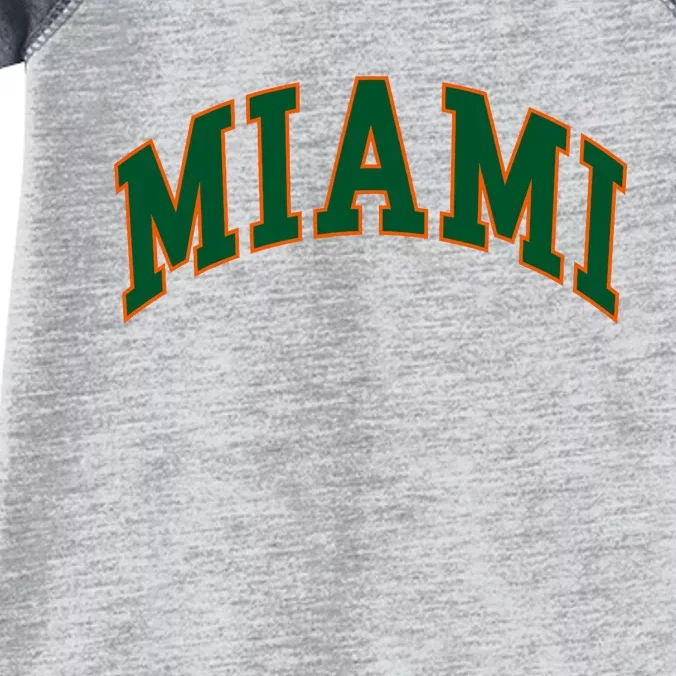 Miami Football Font Infant Baby Jersey Bodysuit