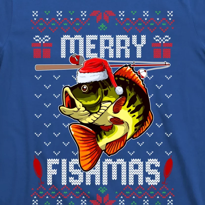 Merry Fishmas Fish Fishing Rod Christmas Ugly Sweater Xmas Gift T-Shirt