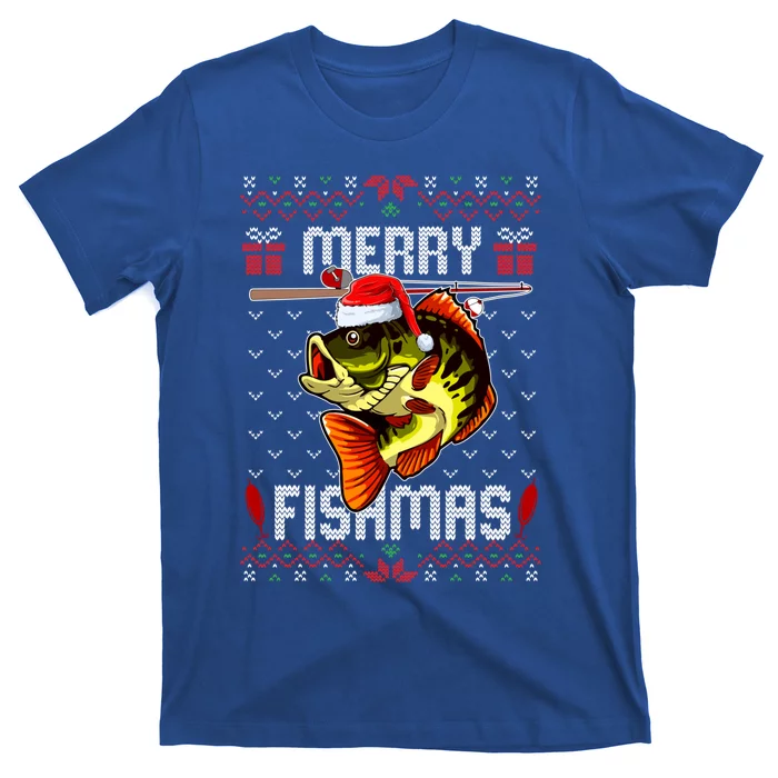 Merry Fishmas Fish Fishing Rod Christmas Ugly Sweater Xmas Gift T-Shirt