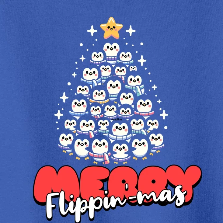 Merry FlippinMas Funny Penguins Christmas Tree Gift Toddler T-Shirt