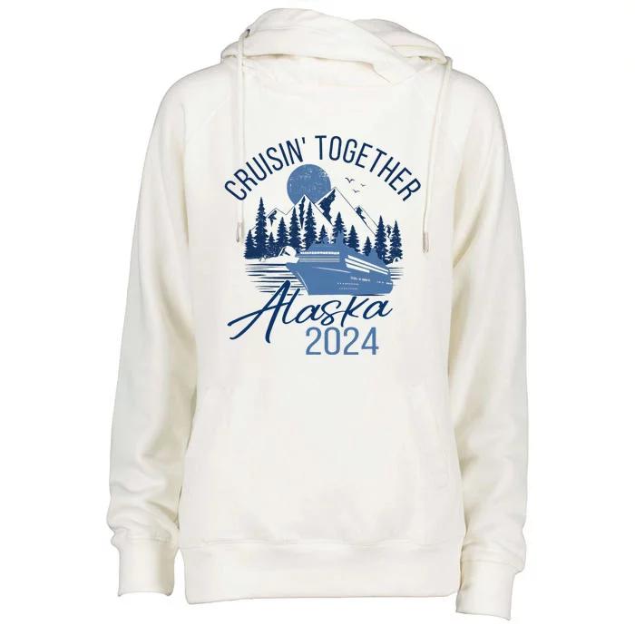 Matching Family Friends And Group Alaska Cruise 2024 Trip Womens Funnel Neck Pullover Hood