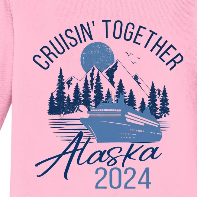 Matching Family Friends And Group Alaska Cruise 2024 Trip Baby Long Sleeve Bodysuit