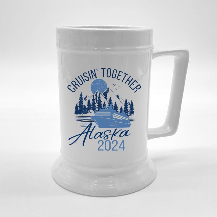 Matching Family Friends And Group Alaska Cruise 2024 Trip Front & Back Beer Stein