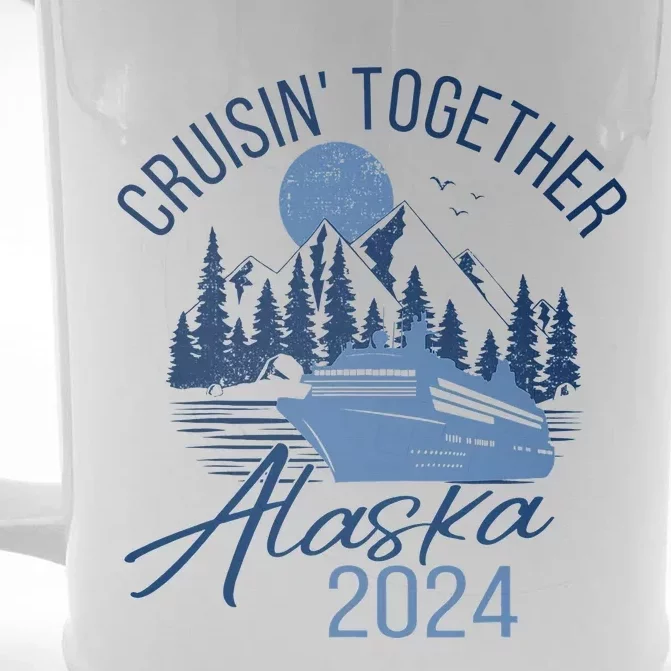 Matching Family Friends And Group Alaska Cruise 2024 Trip Front & Back Beer Stein