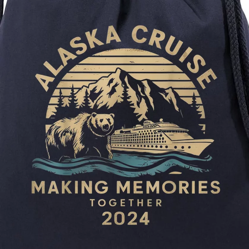 Matching Family Friends And Group Alaska Cruise 2024 Great Gift Drawstring Bag