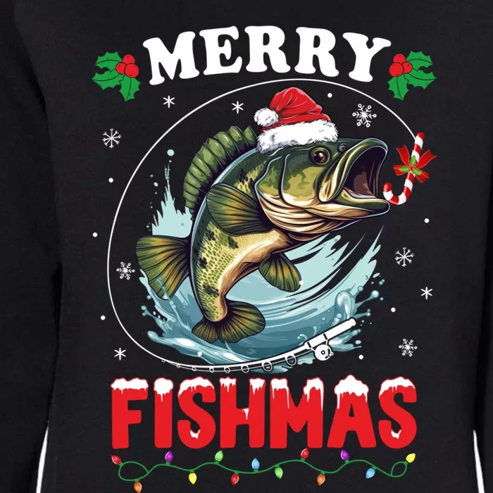 Merry Fishmas Fish Funny Fishing Christmas Dad Great Gift Womens California Wash Sweatshirt