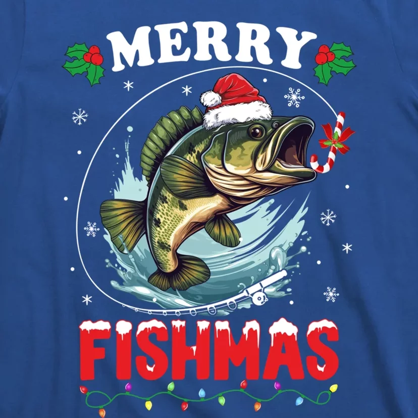 Merry Fishmas Fish Funny Fishing Christmas Dad Great Gift T-Shirt