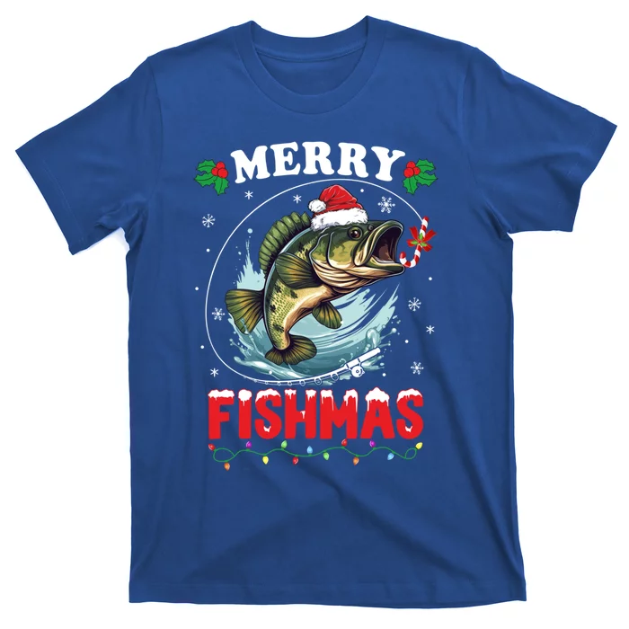 Merry Fishmas Fish Funny Fishing Christmas Dad Great Gift T-Shirt